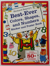 Load image into Gallery viewer, RICHARD SCARRY'S BEST-EVER COLORS, SHAPES, AND NUMBERS STICKER AND POSTER BOOK - Richard Scarry