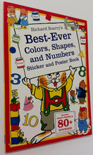 Load image into Gallery viewer, RICHARD SCARRY'S BEST-EVER COLORS, SHAPES, AND NUMBERS STICKER AND POSTER BOOK - Richard Scarry