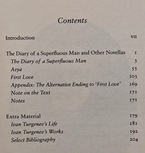Load image into Gallery viewer, THE DIARY OF A SUPERFLUOUS MAN AND OTHER NOVELLAS - Ivan Turgenev