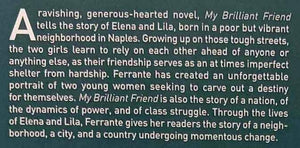 MY BRILLIANT FRIEND - Elena Ferrante
