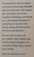 Load image into Gallery viewer, THE WEIGHT OF SAND - Edith Blais