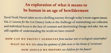 Load image into Gallery viewer, 21 LESSONS FOR THE 21ST CENTURY - Yuval Noah Harari
