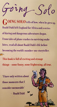 Load image into Gallery viewer, GOING SOLO - Roald Dahl