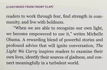 Load image into Gallery viewer, THE LIGHT WE CARRY - Michelle Obama