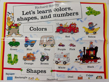 Load image into Gallery viewer, RICHARD SCARRY'S BEST-EVER COLORS, SHAPES, AND NUMBERS STICKER AND POSTER BOOK - Richard Scarry
