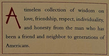 Load image into Gallery viewer, THE WORLD ACCORDING TO MISTER ROGERS - Fred Rogers
