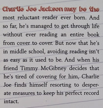 Load image into Gallery viewer, CHARLIE JOE JACKSON'S GUIDE TO NOT READING - Tommy Greenwald
