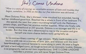 SHE'S COME UNDONE - Wally Lamb