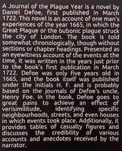 Load image into Gallery viewer, A JOURNAL OF THE PLAGUE YEAR - Daniel Defoe
