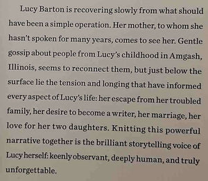 MY NAME IS LUCY BARTON - Elizabeth Strout