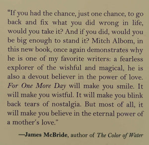FOR ONE MORE DAY - Mitch Albom