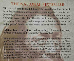 STOLEN LIFE - Rudy Wiebe, Yvonne Johnson