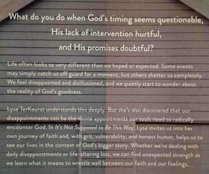 IT'S NOT SUPPOSED TO BE THIS WAY - Lysa TerKeurst