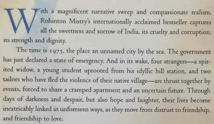 A FINE BALANCE - Rohinton Mistry