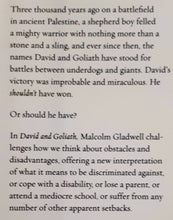 Load image into Gallery viewer, DAVID AND GOLIATH - Malcolm Gladwell

