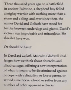 DAVID AND GOLIATH - Malcolm Gladwell