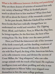 WHAT THE DOG SAW - Malcolm Gladwell