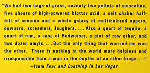 FEAR AND LOATHING IN LAS VEGAS - Hunter S Thompson