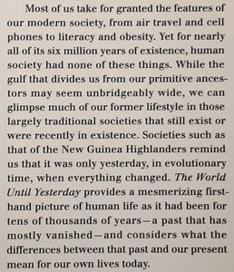 THE WORLD UNTIL YESTERDAY - Jared Diamond