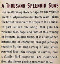 Load image into Gallery viewer, A THOUSAND SPLENDID SUNS - Khaled Hosseini
